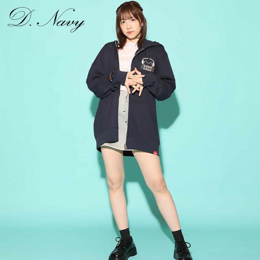 受注期間限定！諏訪彩花コラボ企画第2弾！コラボZIPパーカー◇諏訪彩花