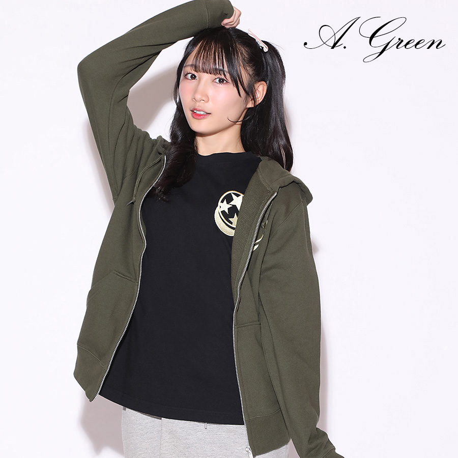 超学生　グッズ　パーカー 受注期間限定！柏綾菜（SUPER☆GiRLS）コラボ企画！コラボZIPパーカー